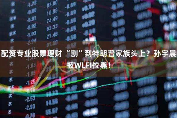 配资专业股票理财 “割”到特朗普家族头上？孙宇晨被WLFI拉黑！